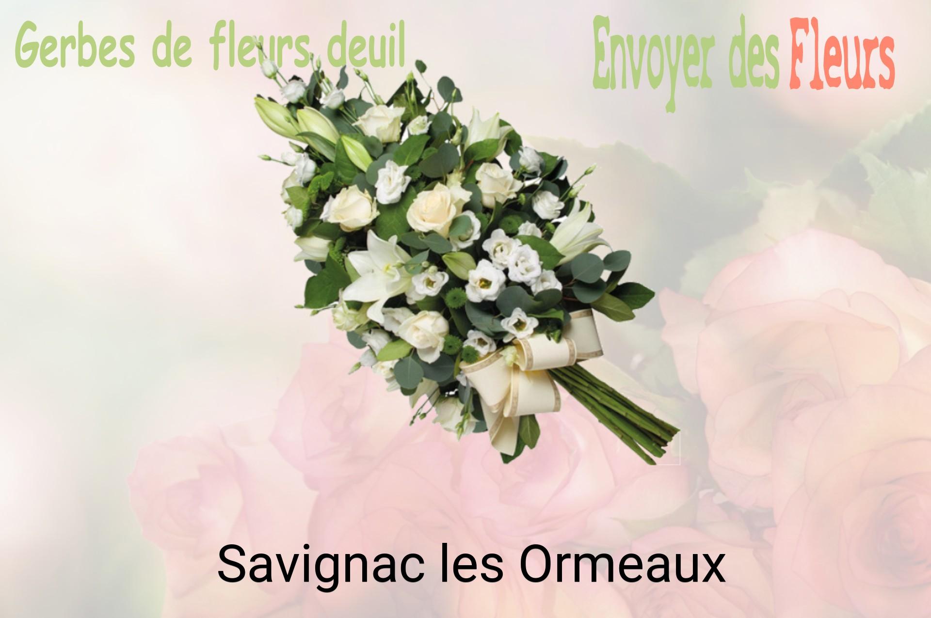 Gerbe de fleurs de deuil livrée à Savignac-les-Ormeaux